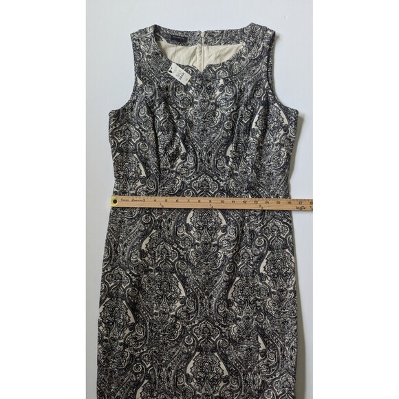 NWT Talbots Women’s Black Paisley Sleeveless Sheath Cotton Dress - Picture 7 of 11